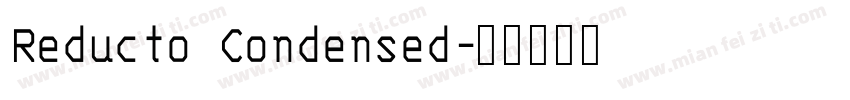 Reducto Condensed字体转换
